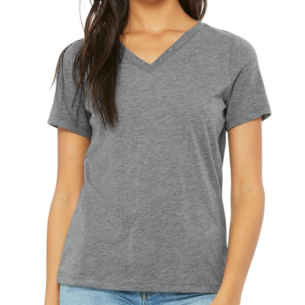Danskin Now Soft Gray V-Neck T-Shirt XL